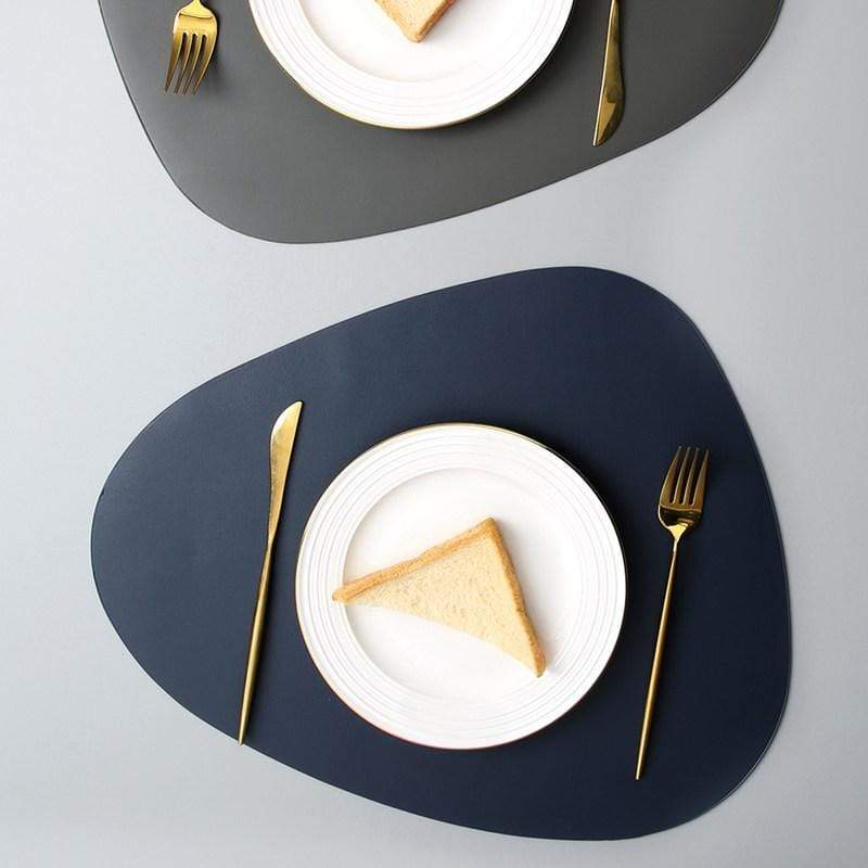 Designer PU Leather Placemat & Coaster Set