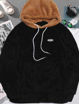Men Two-Tone Fleece Hoodie | Elias