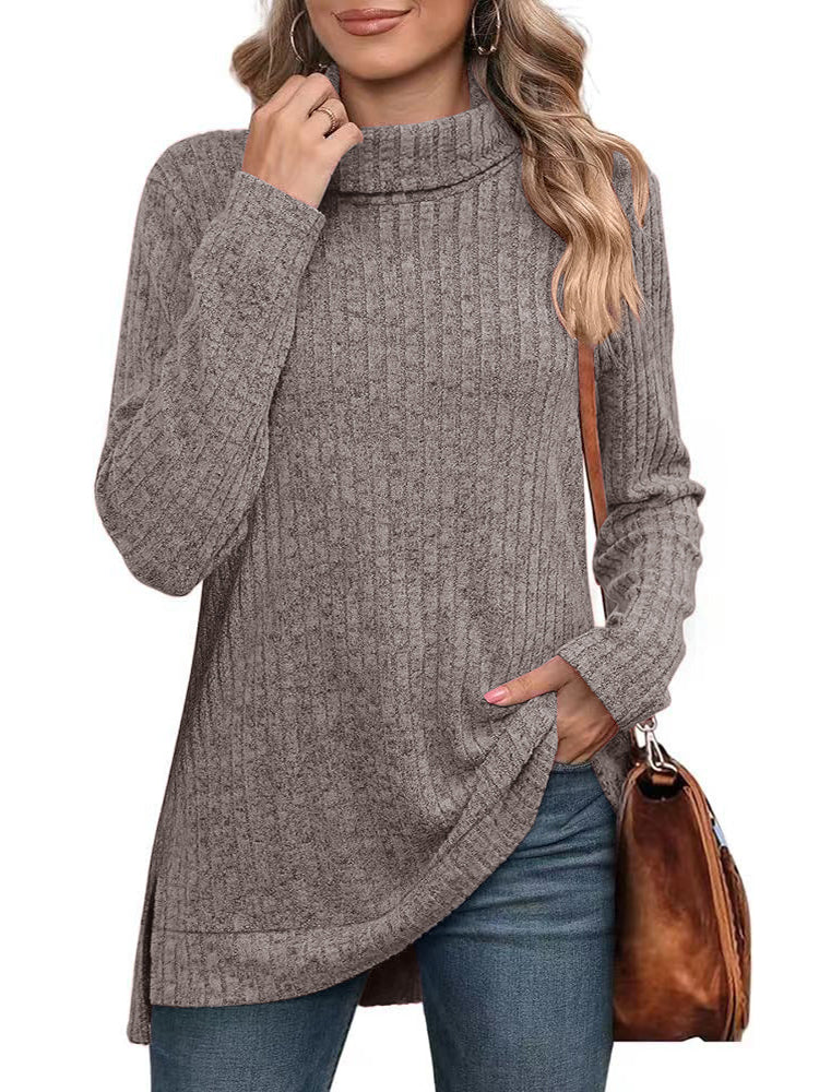 Women Ribbed Turtleneck Knit Sweater | Odette