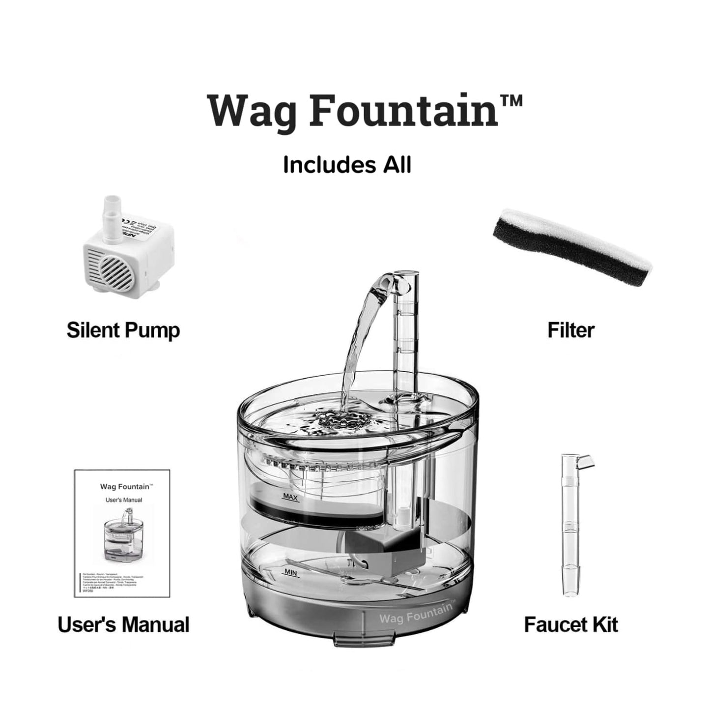 Pet Water Fountain Large Eco-Friendly Plastic | Bella-6