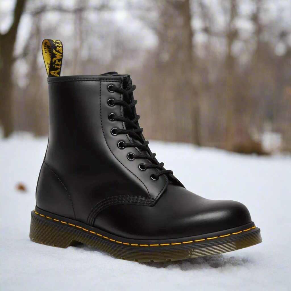 Men's Snow Boots Black Water-Resistant PU Eco-Leather | Arctic-2