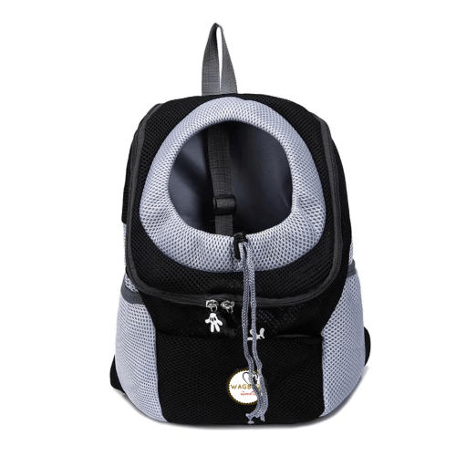 Unisex Pet Carrier Backpack Grey Breathable Fabric | WagBag-4
