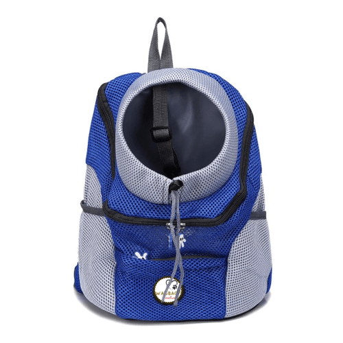 Unisex Pet Carrier Backpack Grey Breathable Fabric | WagBag-5