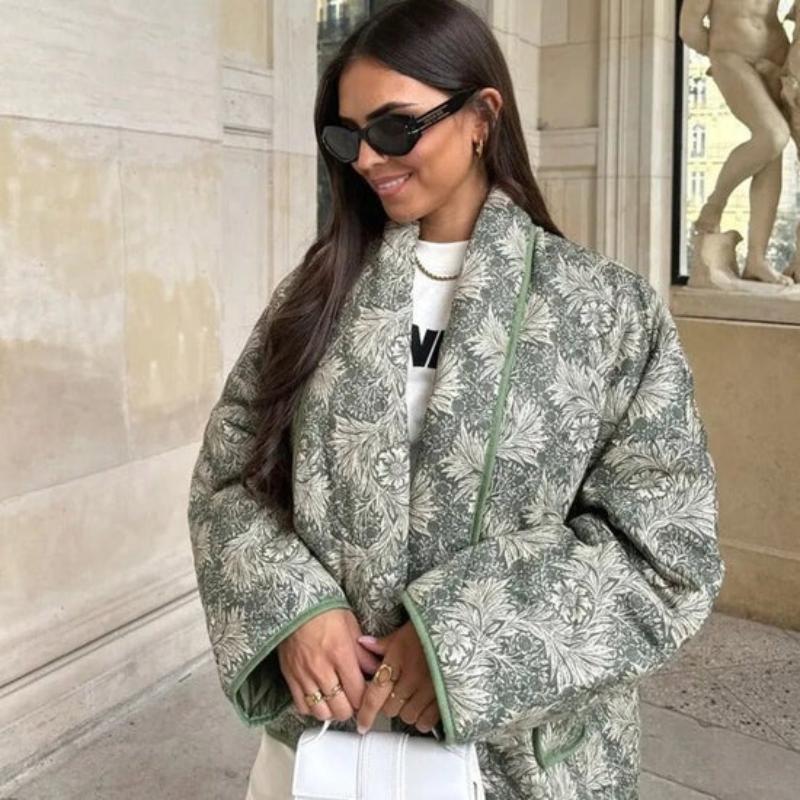 Women Printed Oversized Jacket | Misty