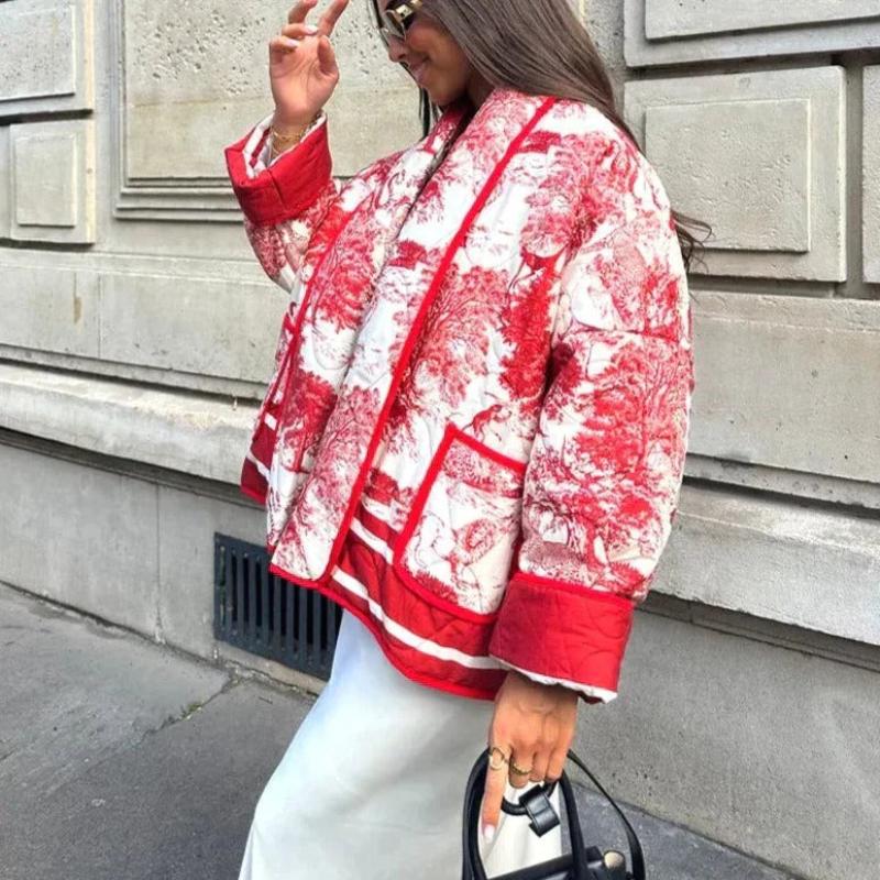 Women Printed Oversized Jacket | Misty