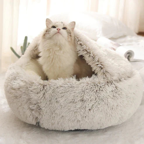 Large Dog Bed Plush Fabric | Comfort Haven-3