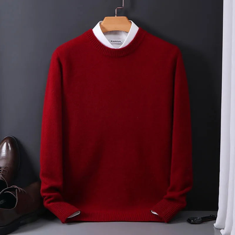 Men Classic Crew Neck Knit Sweater | Leo