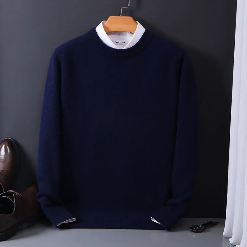 Men Classic Crew Neck Knit Sweater | Leo
