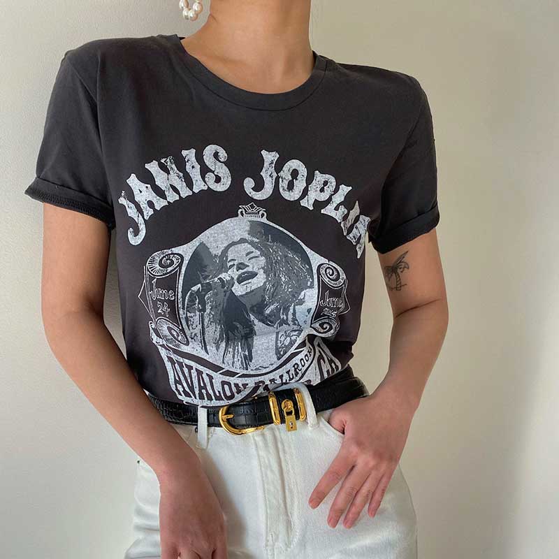 Women Retro Music Graphic T-Shirt | Meredith