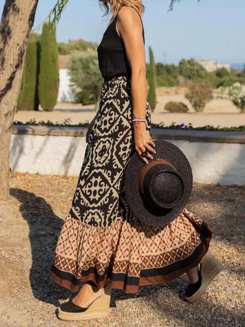 Women Long Summer Skirt in Retro Boho Style | Izzy