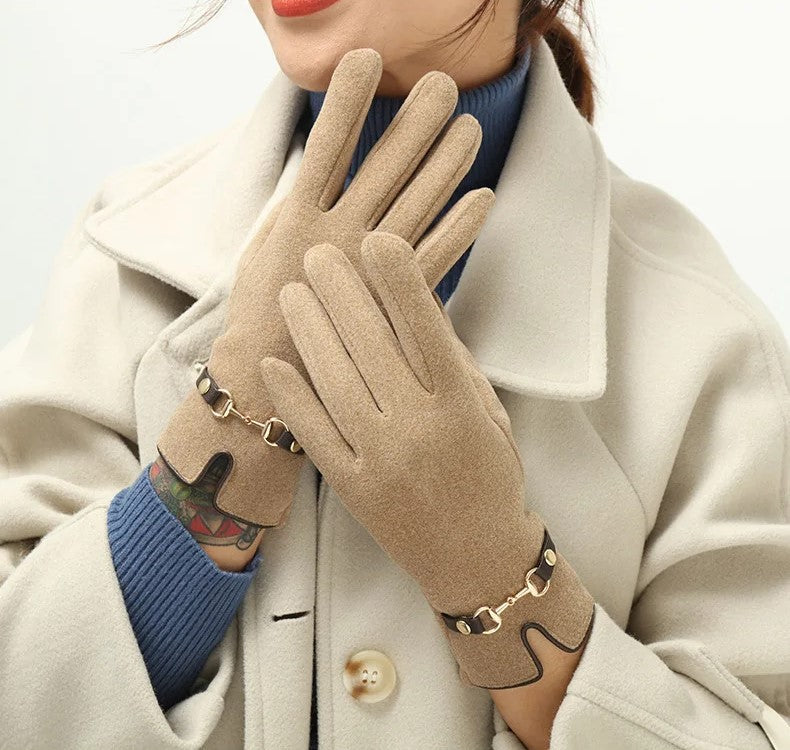 Women Elegant Chain-Detail Gloves | Mila