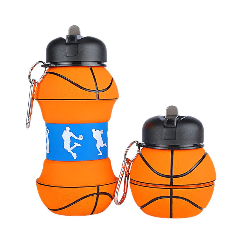 Kids Portable Silicone Water Bottle – 600ml Leakproof Folding Sports Cup for Outdoor Activities 6