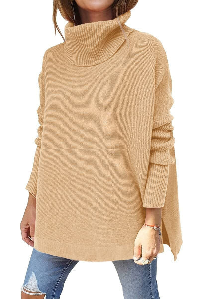 Women Turtleneck Lantern Sleeve Knit Sweater | Ariyah