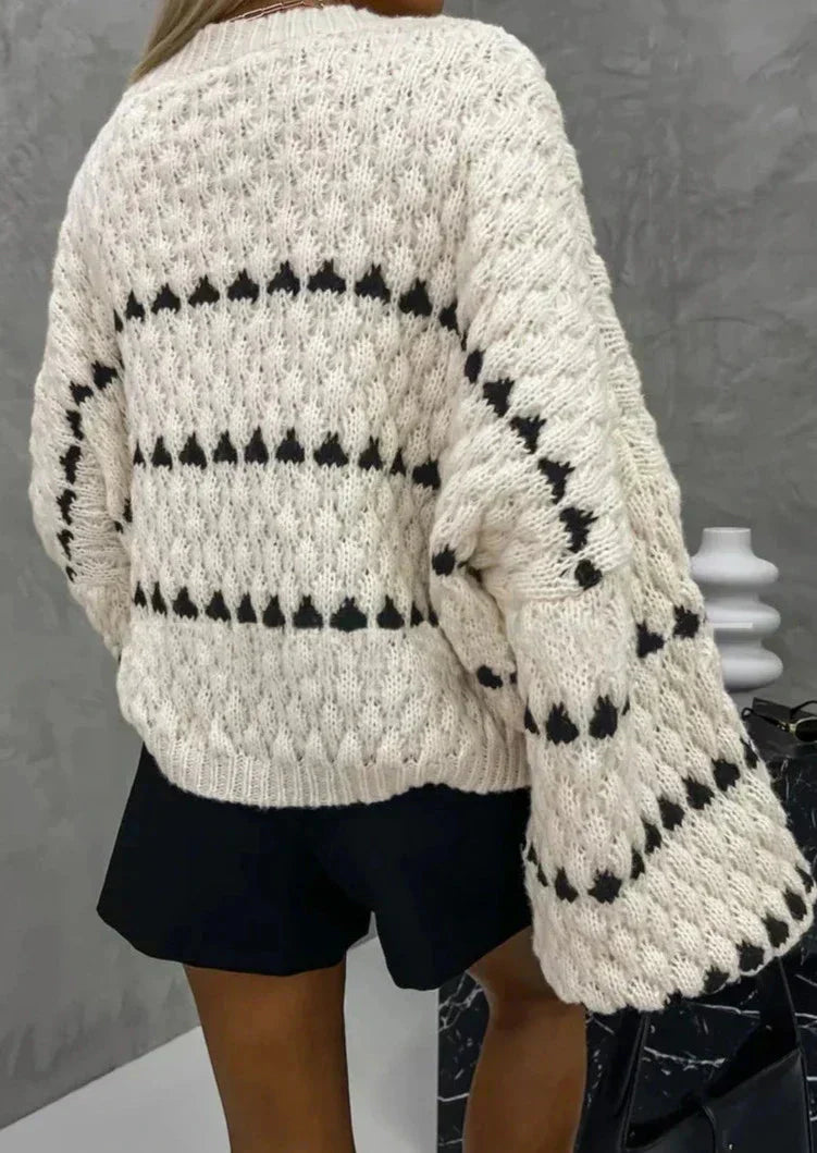 Women Chunky Lantern Sleeve Knit Sweater | Andrielle