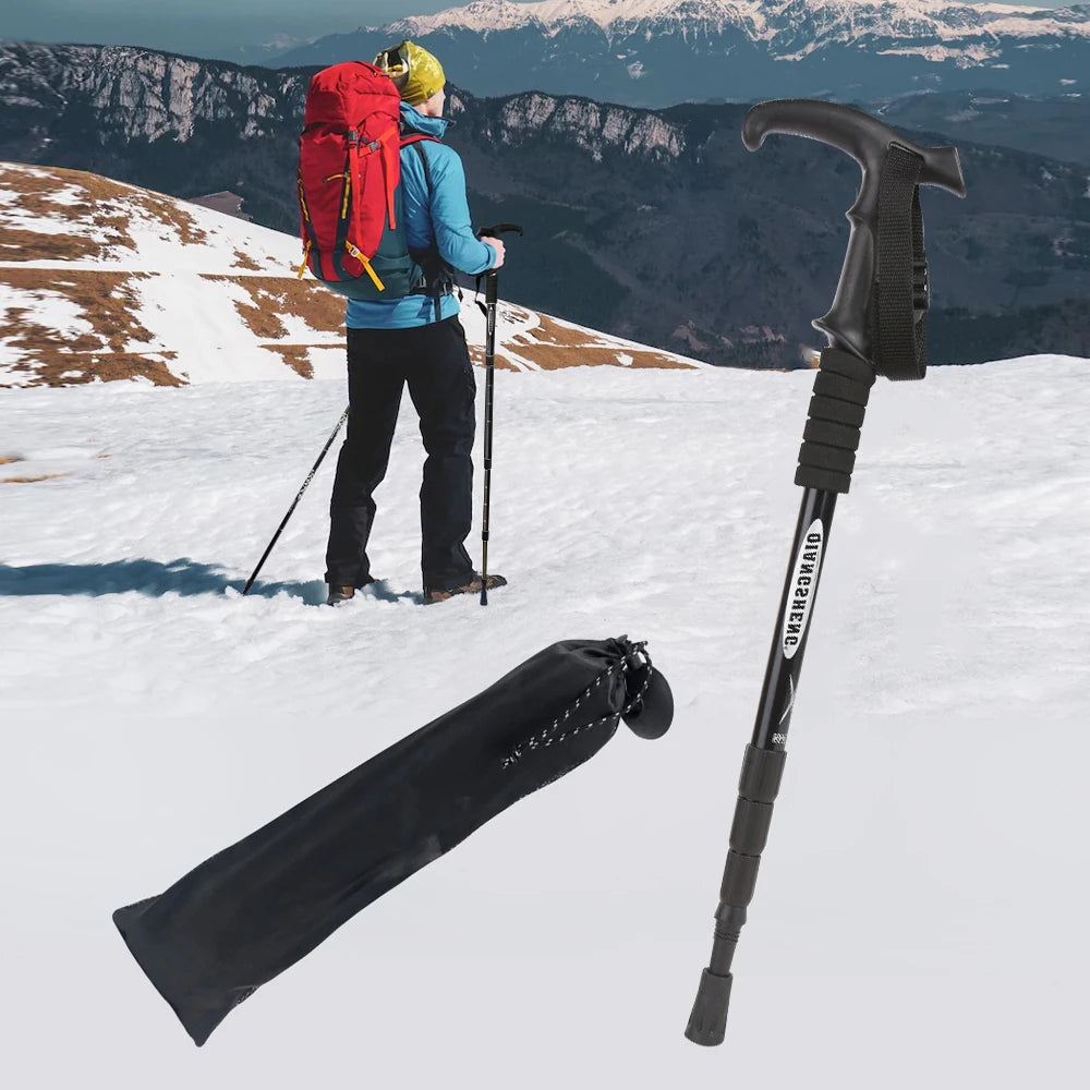 Lightweight Collapsible Hiking Poles – 4-Section Telescopic Walking Sticks for Camping and Climbing, Adjustable 24-54 Inches 5