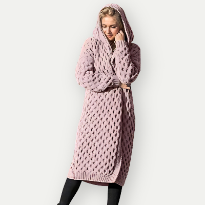 Women Hooded Long Knit Cardigan | Ashira