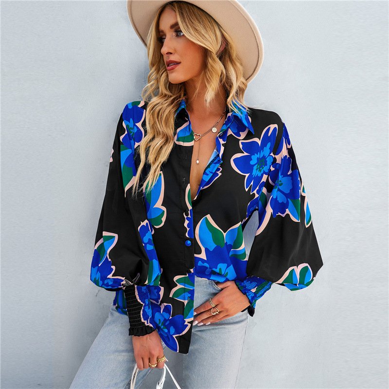 Women Abstract Print Button-Up Shirt | Lily