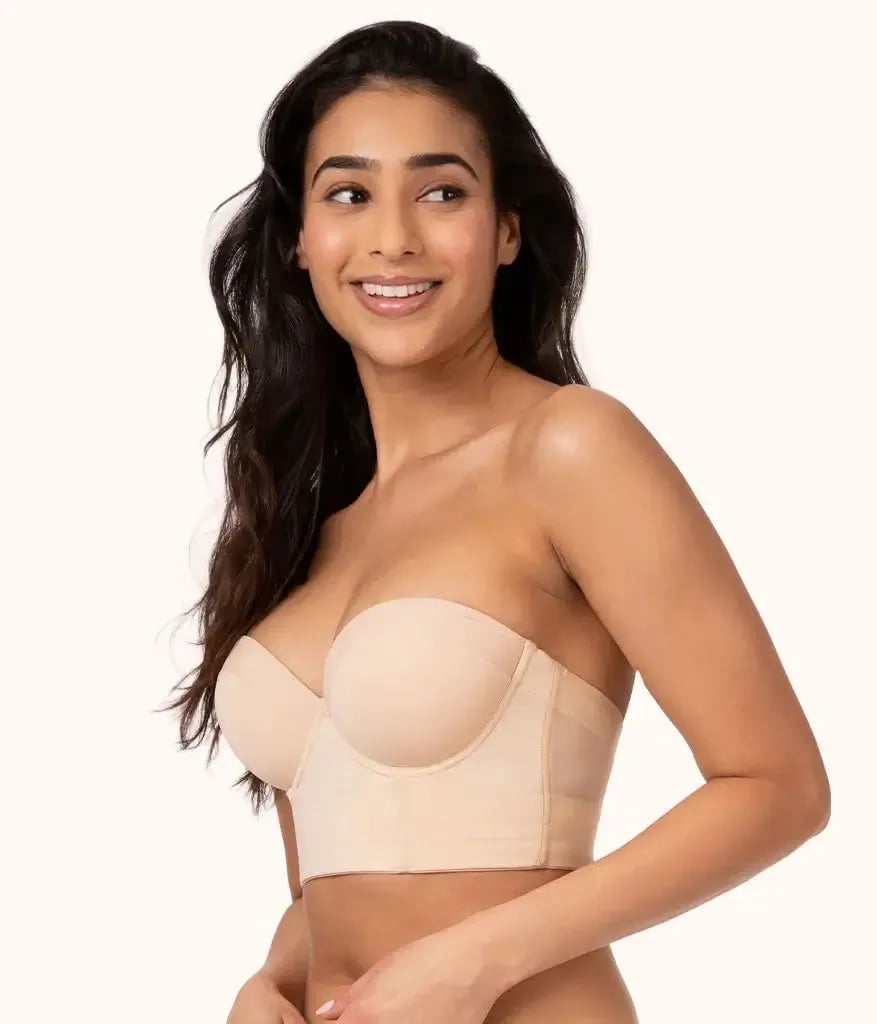 Low Back Strapless Bra with Detachable Straps