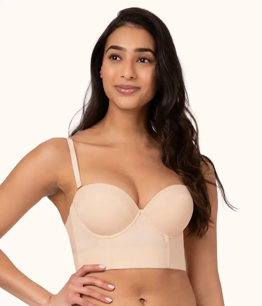 Low Back Strapless Bra with Detachable Straps