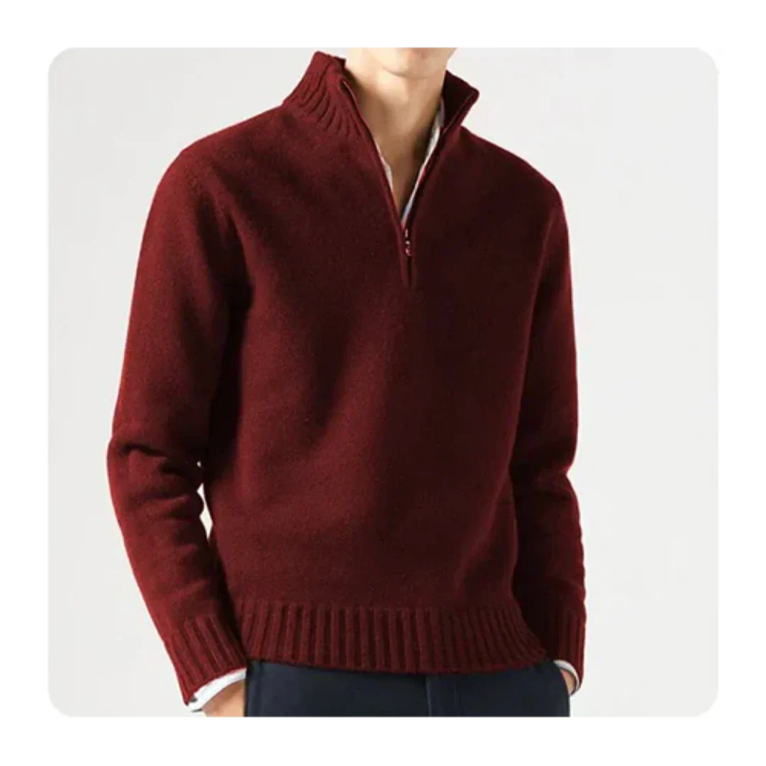 Men Classic Half-Zip Knit Sweater | Wade