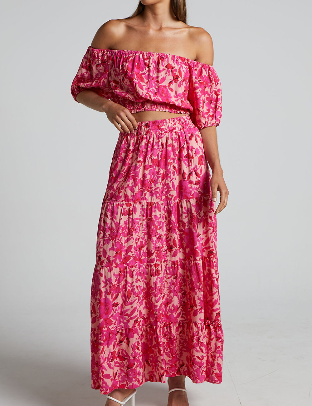 Women Crop Top Pink Cotton | Rizza-5