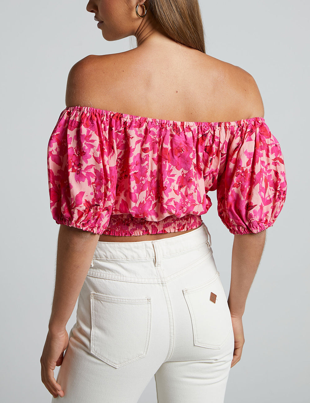 Women Crop Top Pink Cotton | Rizza-2