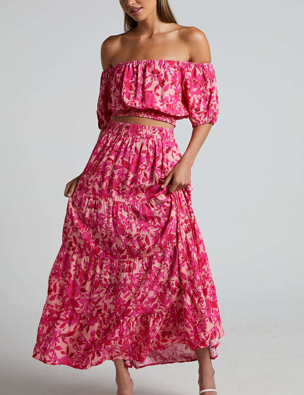 Women Crop Top Pink Cotton | Rizza-4