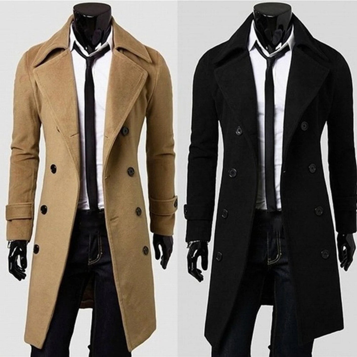 Brent - Windproof Double-Breasted Coat for Men - Elegant & Functional