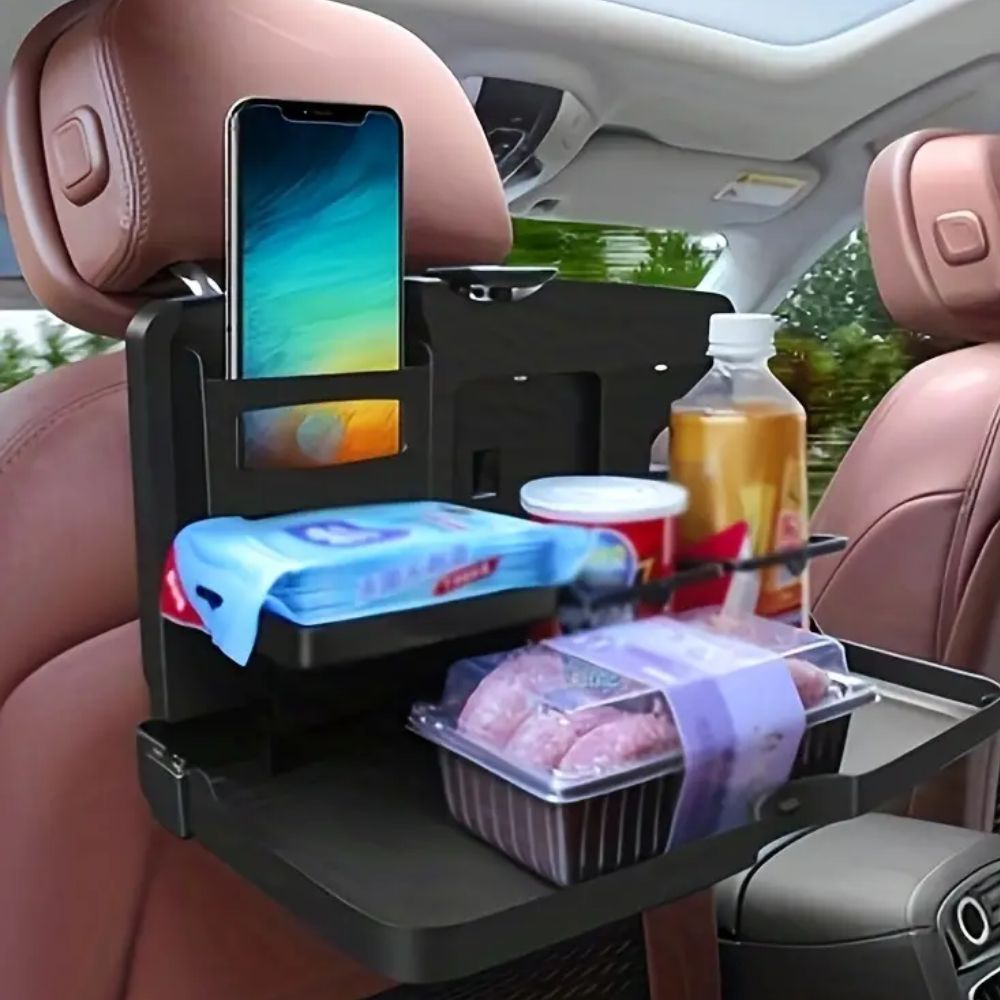 Car Back Seat Tray Black Plastic | Travel Companion 4