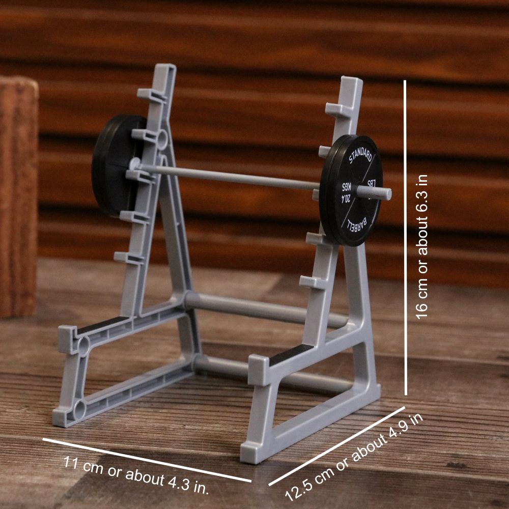 Fitness Desk Accessory Grey Plastic Barbell Pen Holder | Motivator 4
