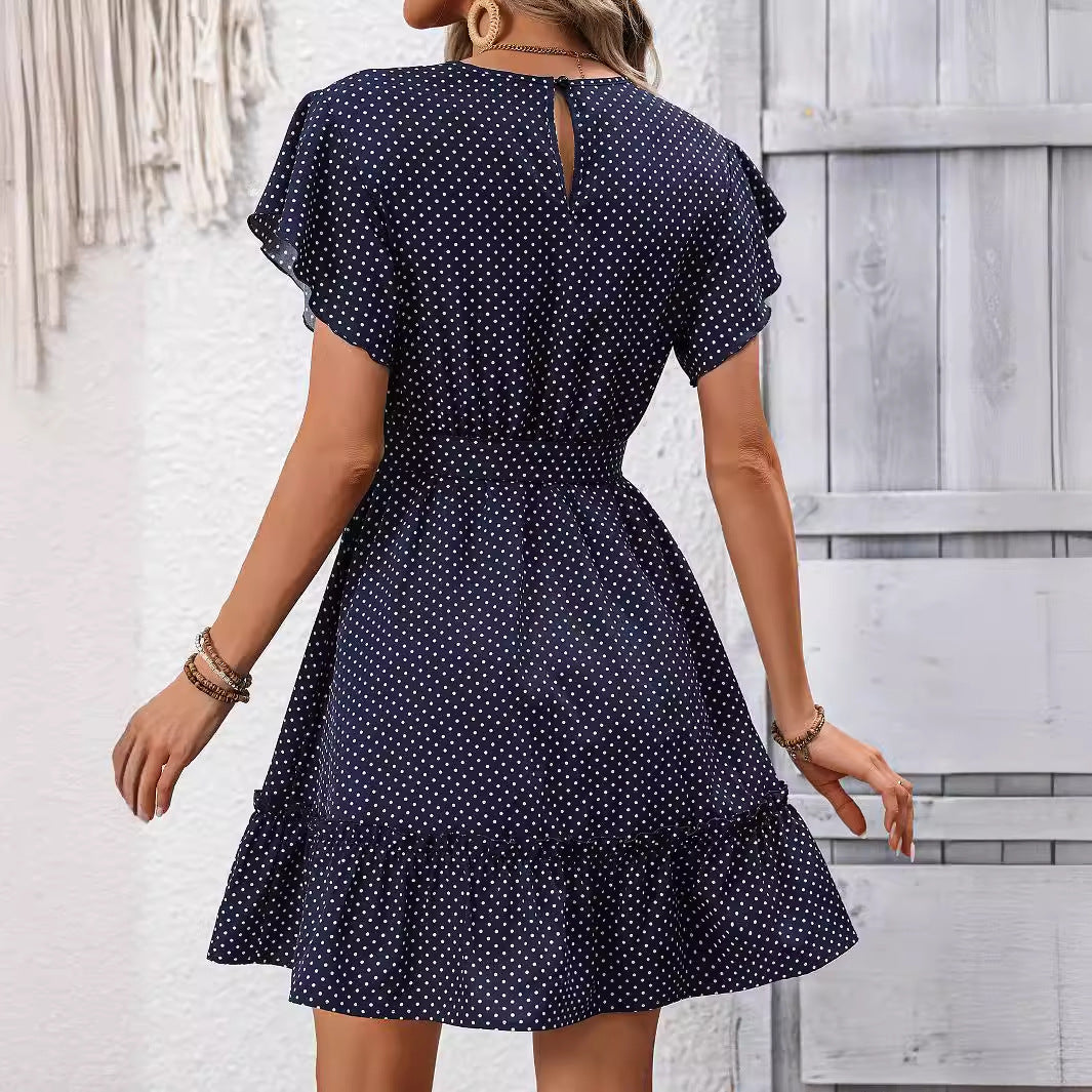 Women Polka Dot A-Line Dress | Rowie
