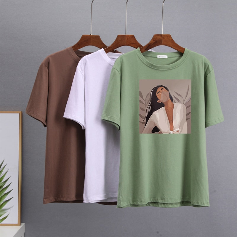 Women Masked Girl Print T-Shirts | Lana
