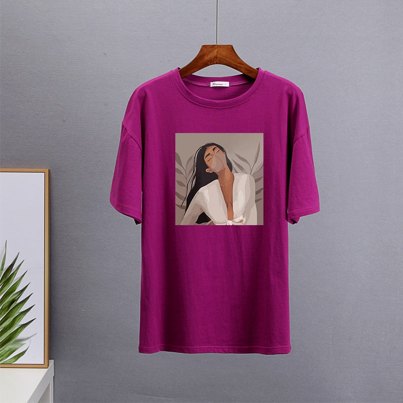 Women Masked Girl Print T-Shirts | Lana