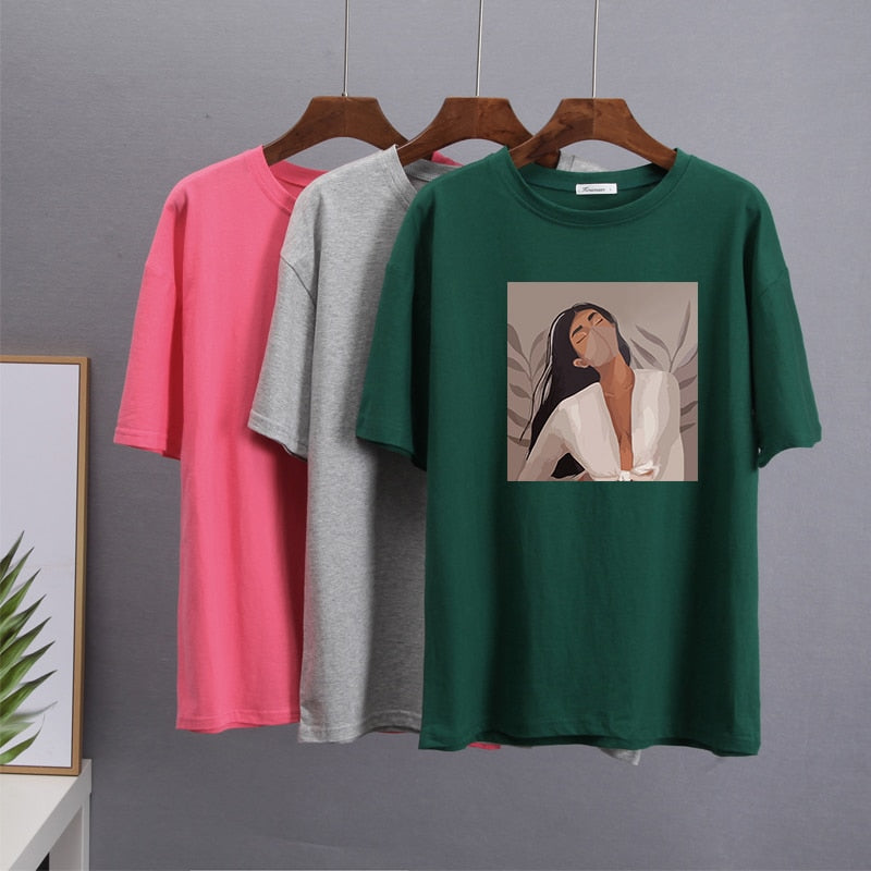 Women Masked Girl Print T-Shirts | Lana