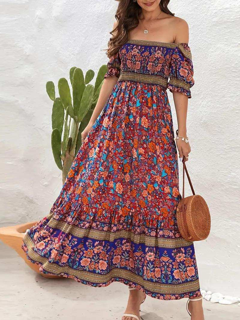 Women Floral Bohemian Maxi Dress | Poppy