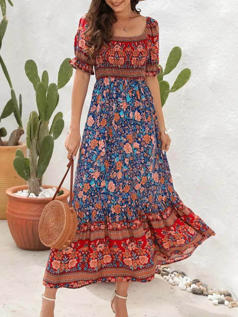 Women Floral Bohemian Maxi Dress | Poppy