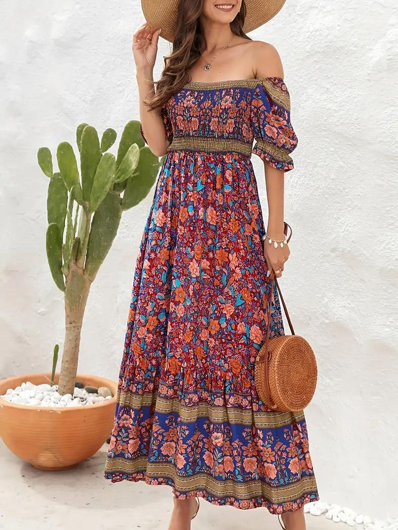 Women Floral Bohemian Maxi Dress | Poppy