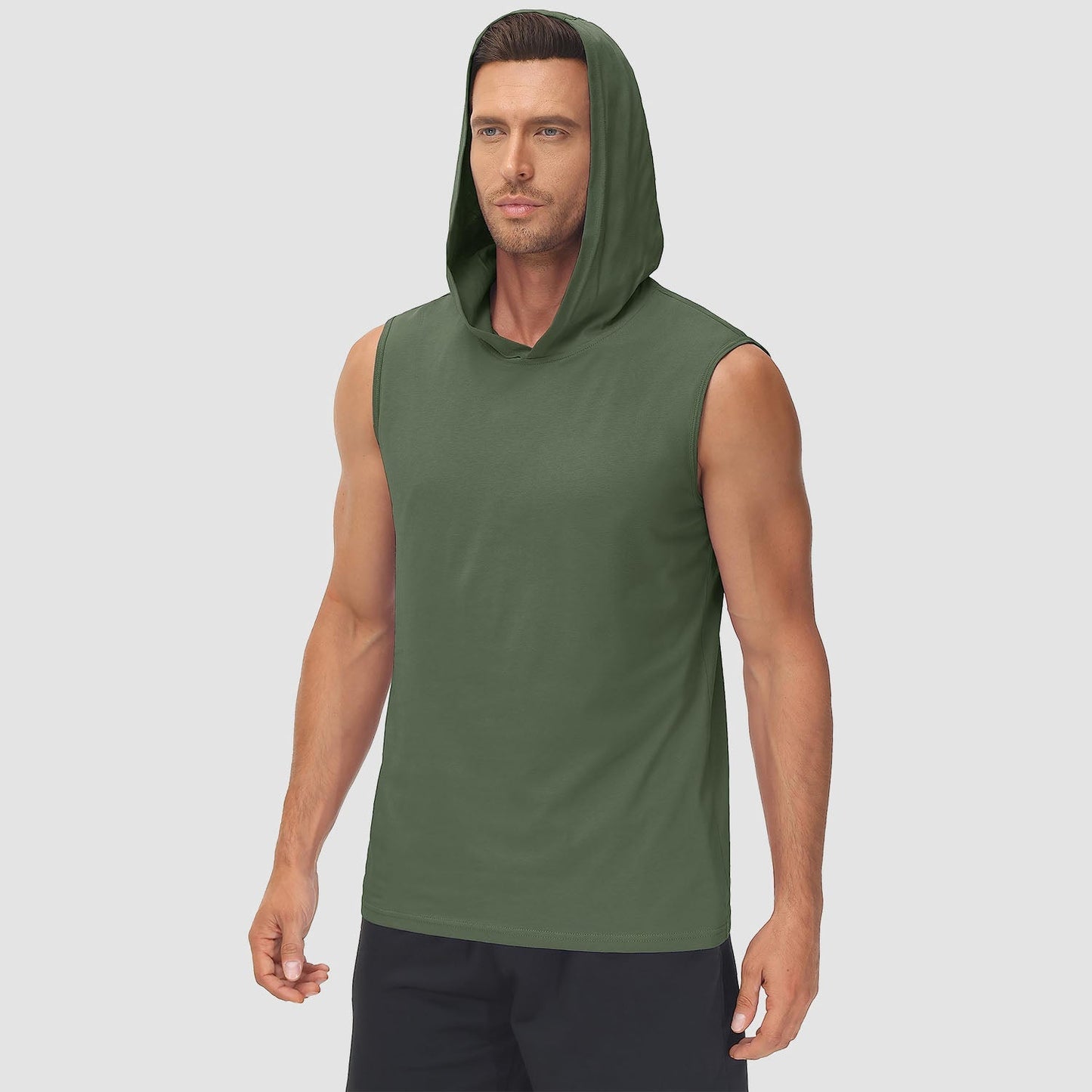 Men Sleeveless Hooded Tank Top | Logan