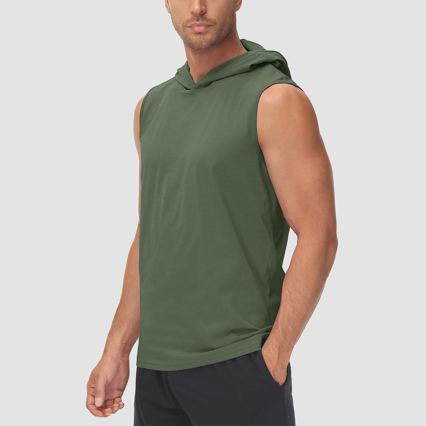 Men Sleeveless Hooded Tank Top | Logan