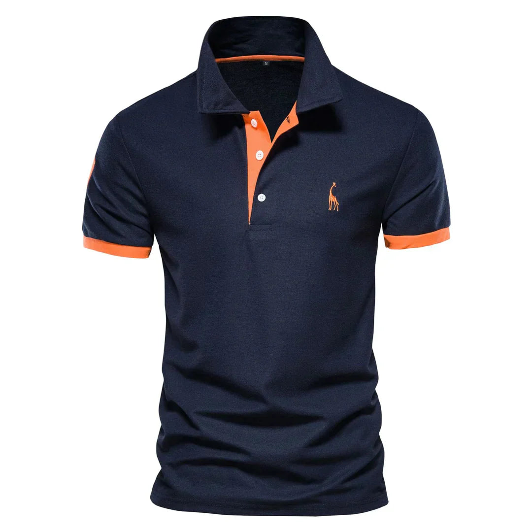 Men's Short Sleeve Polo Shirt – Comfortable Cotton Blend with Embroidery and Anti-Pilling Fabric, Regular Fit 0