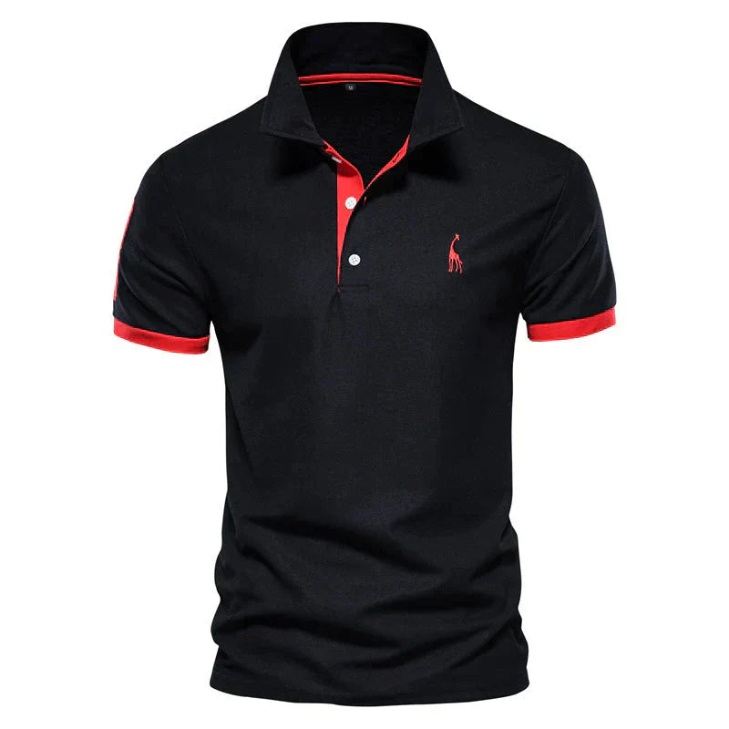 Men's Short Sleeve Polo Shirt – Comfortable Cotton Blend with Embroidery and Anti-Pilling Fabric, Regular Fit 2