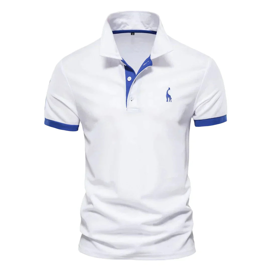 Men's Short Sleeve Polo Shirt – Comfortable Cotton Blend with Embroidery and Anti-Pilling Fabric, Regular Fit 3