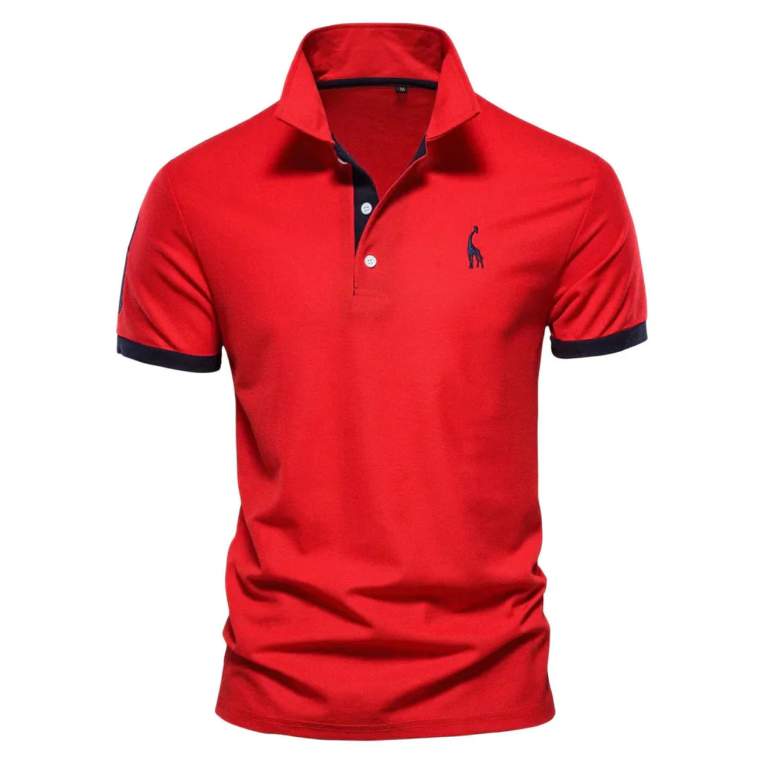 Men's Short Sleeve Polo Shirt – Comfortable Cotton Blend with Embroidery and Anti-Pilling Fabric, Regular Fit 5