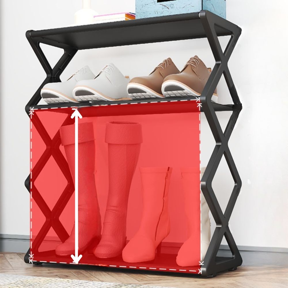 Minimalist 4-Tier Shoe Rack – Durable Steel Shoe Storage for Entryway, Closet, or Bedroom, Tool-Free Assembly 1