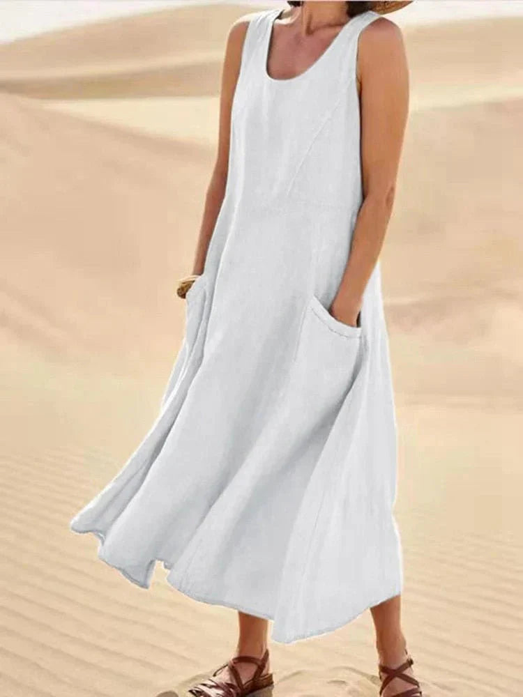 Women Casual Maxi Dress with Pockets | Lucy