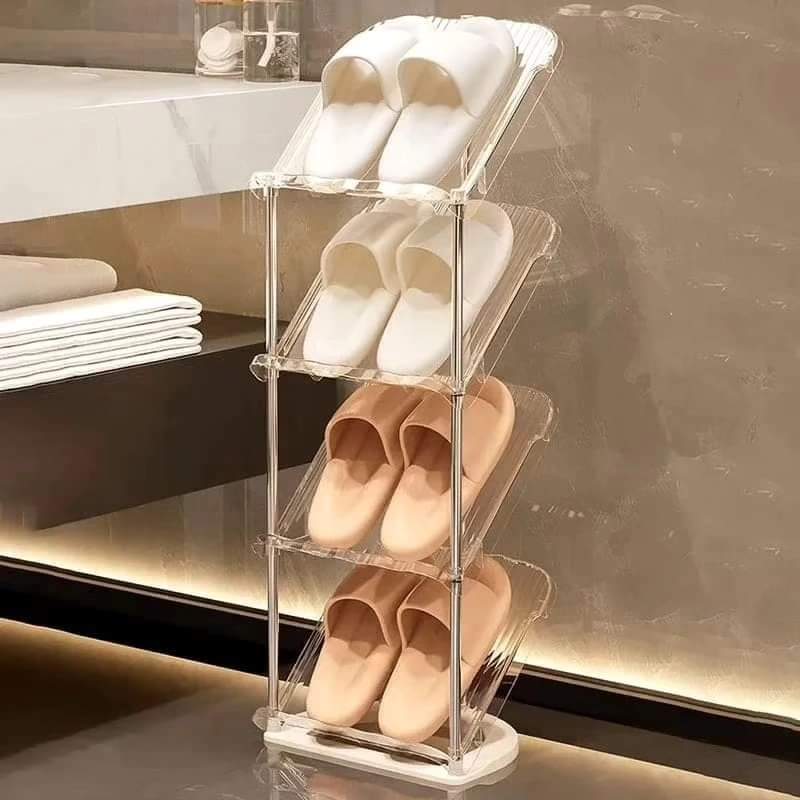 Multi-Tier Shoe Rack Organizer – Stackable Transparent Shoe Storage with Removable Shelves for Entryway or Closet 3