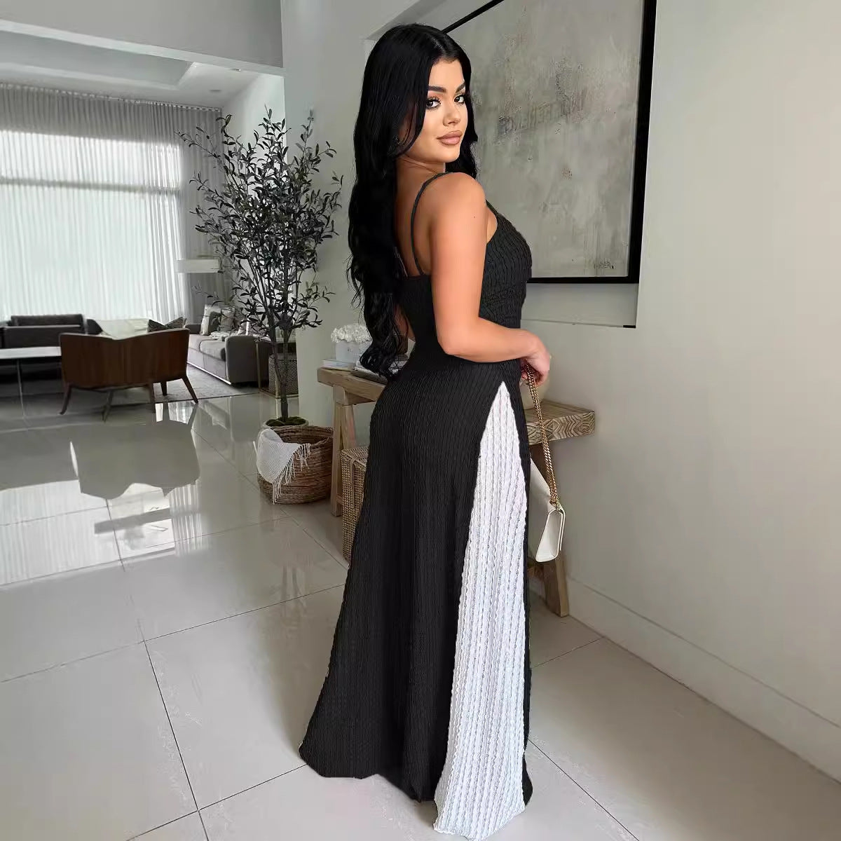 Women Jumpsuit Brown Polyester | Elegant-3