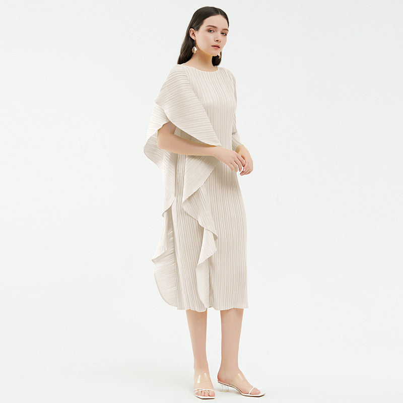 Women Midi Dress Blue Polyester | Coleen-5
