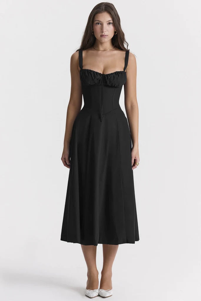 Women Midi Bustier Corset Sun Dress | Eilish