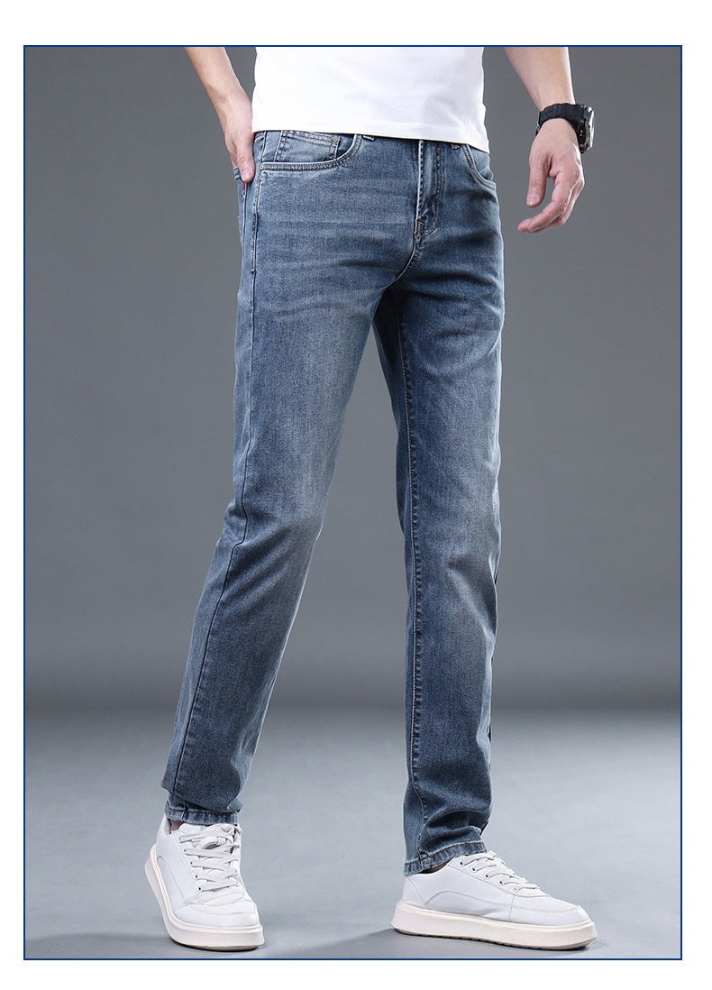Men's Jeans Blue Ice Silk | Charles-4